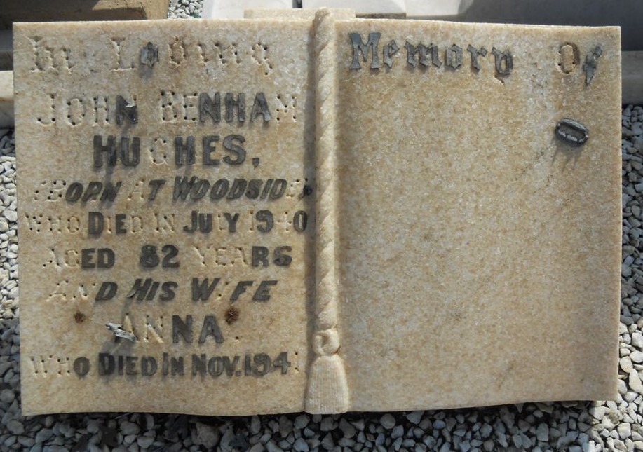 John Benham Hughes' Grave at West Tce Cemetery  (1734 KB)
 
(Click on Picture to View Full Size)