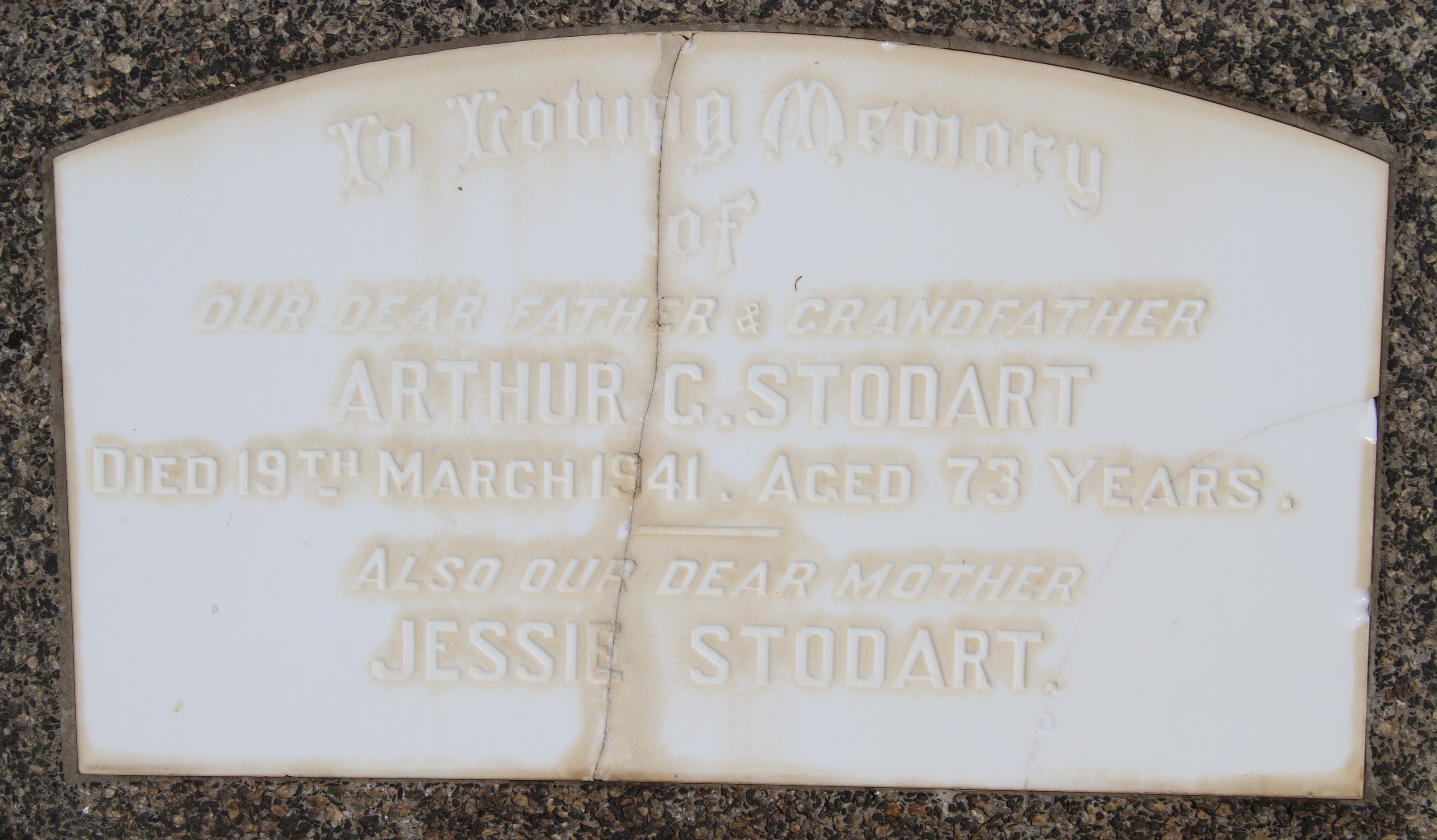 Arthur G & Jessie Stodard (nee Millman),  (18030 KB)
 
(Click on Picture to View Full Size)
