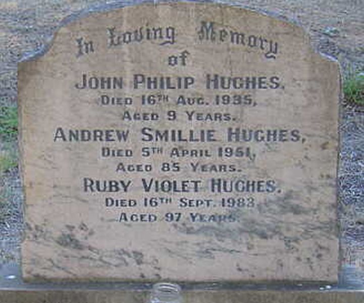 Headstone at Inverbrackie Cemetery for Andrew & Ruby and young son John who died age 9y  (1269 KB)
 
(Click on Picture to View Full Size)